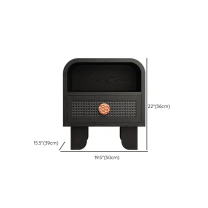 Charcoal Black Casual Storage Sideboard with Drawers Image - 17