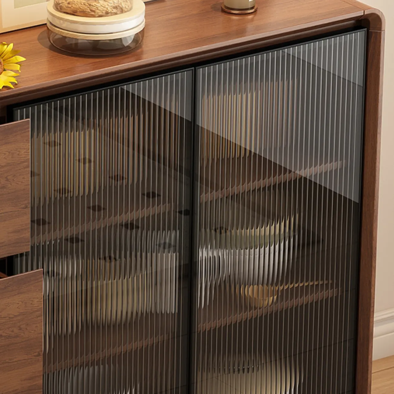 Casual Espresso Wood Sideboard with Drawers Image - 17 | homeyfad