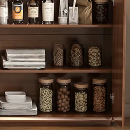 Casual Espresso Wood Sideboard with Drawers Image - 4