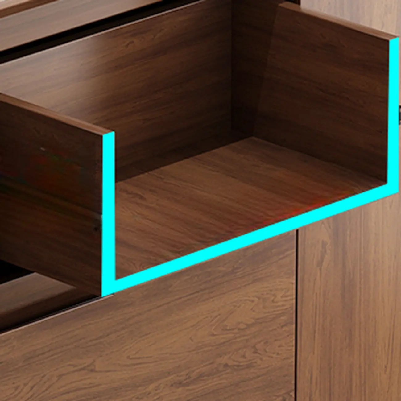 Casual Espresso Wood Sideboard with Drawers Image - 5 | homeyfad