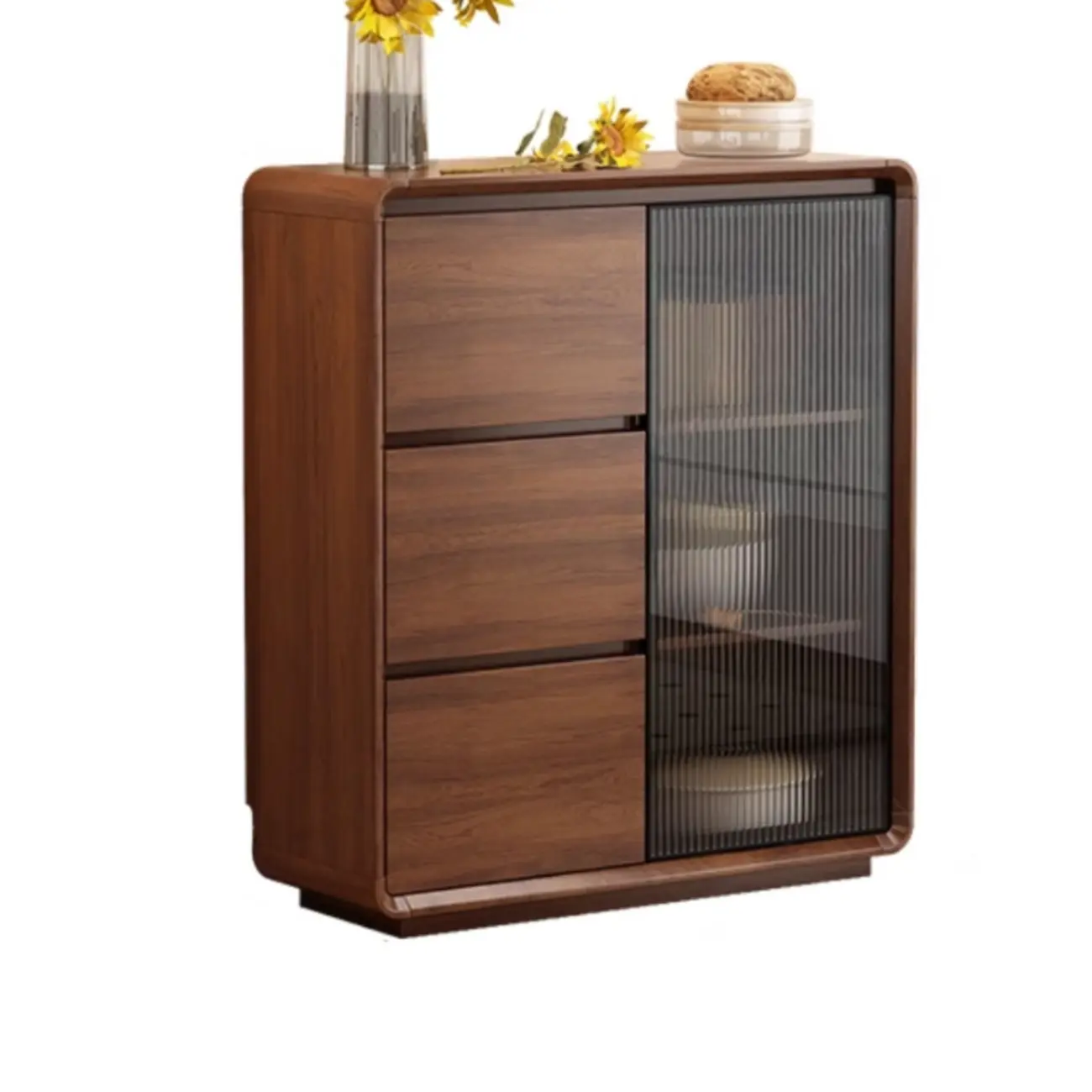 Casual Espresso Wood Sideboard with Drawers Image - 19 | homeyfad