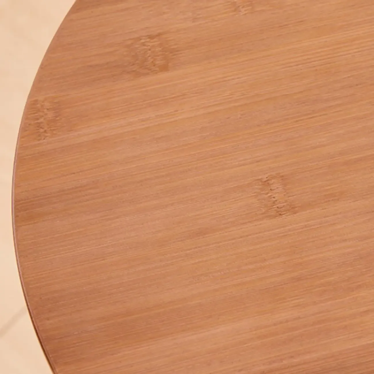 Walnut Round Wood Tripod Base Storage Ring End Table Image - 5