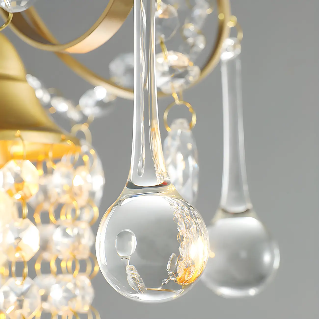 Luxury Gold Crystal Accent Pendant Light Image - 5 | homeyfad