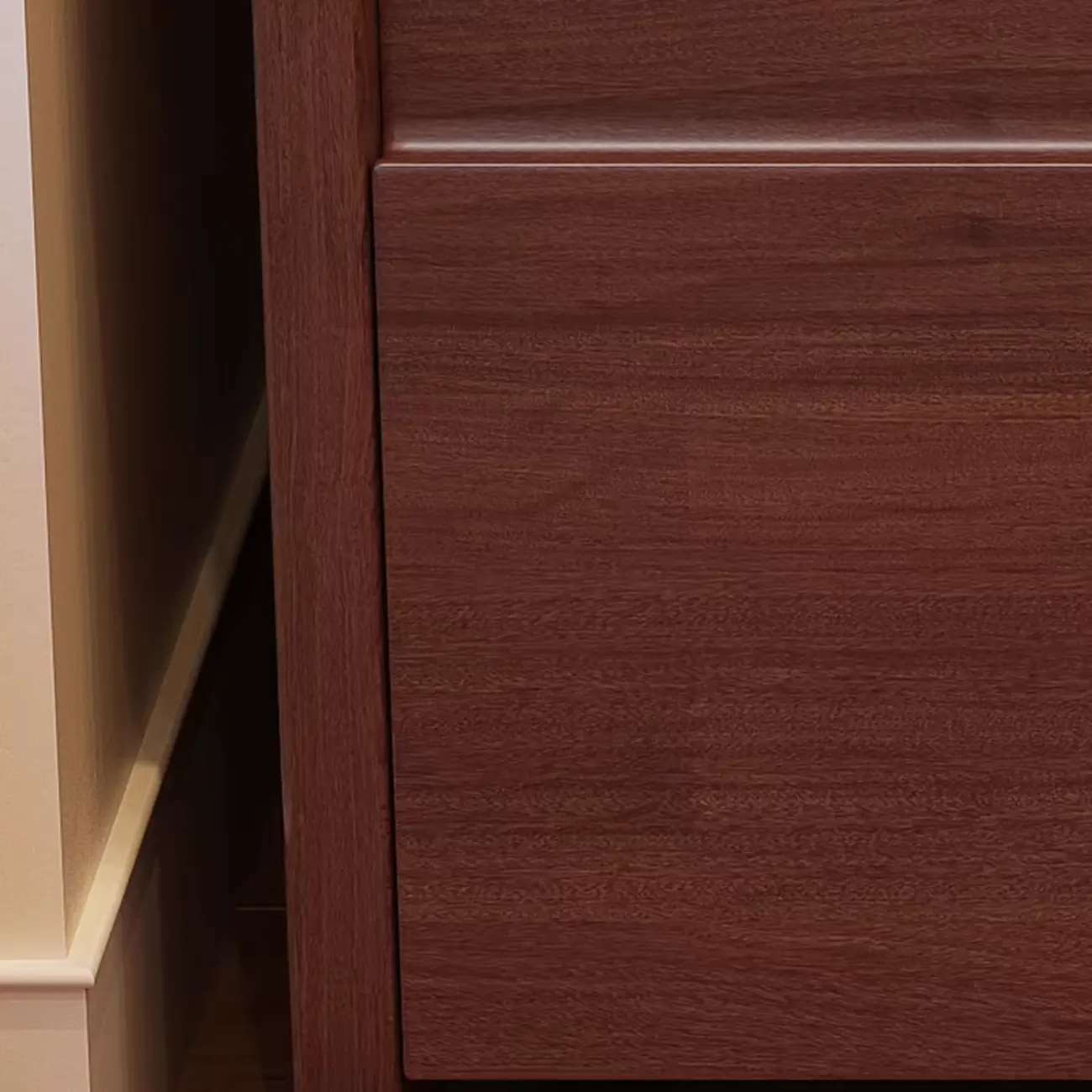 Classic Wooden Nut-Brown Nightstand with Drawer & Shelf Image - 8 | homeyfad