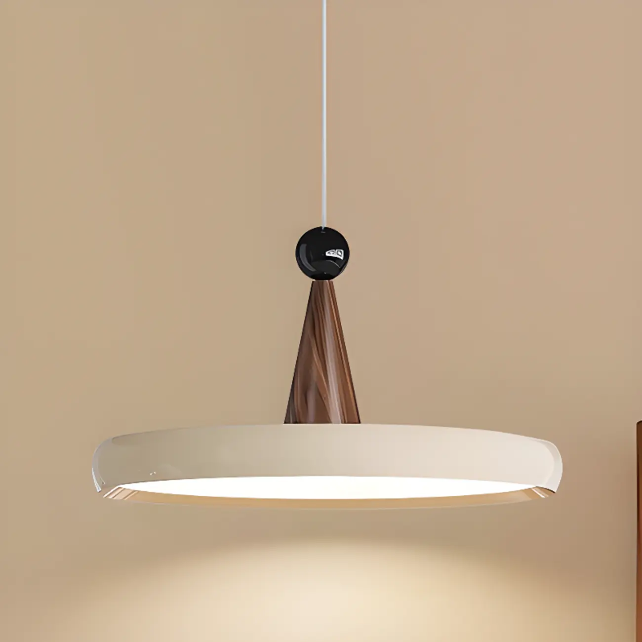 Modern Geometric Cream Acrylic Pendant Light with Multi Dimming  Image - 1 | homeyfad