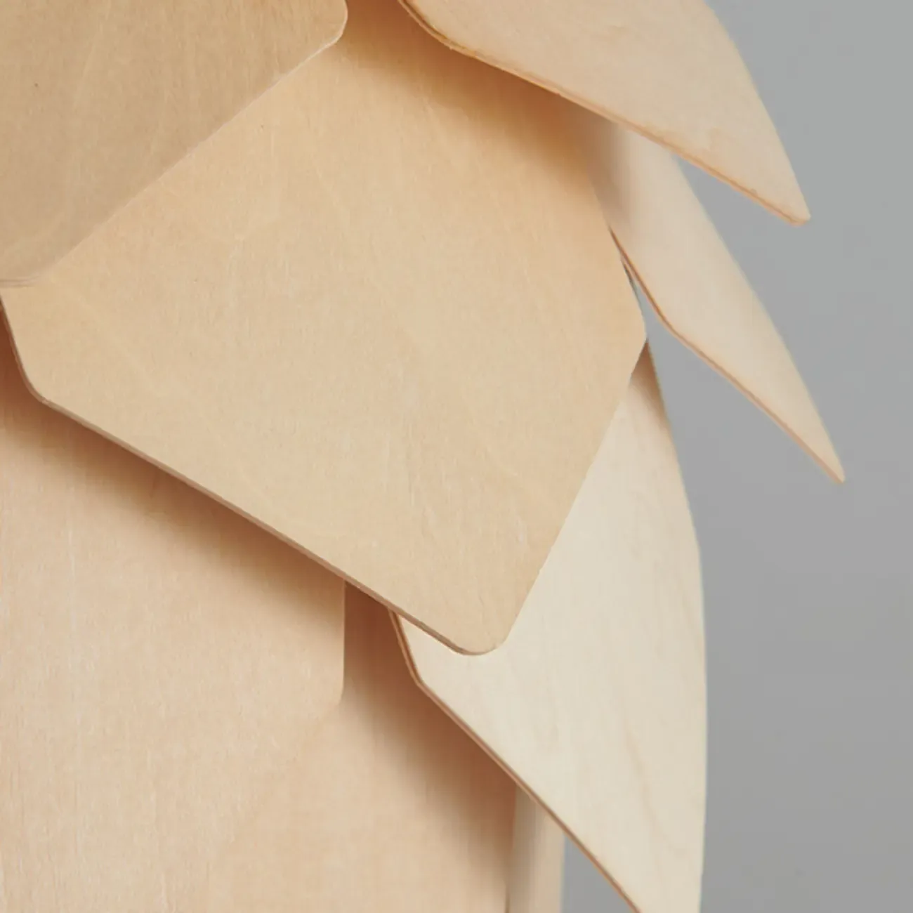 Exquisite Solid Wood Pine Cone Pendant Light Hanging Lamp Image - 8