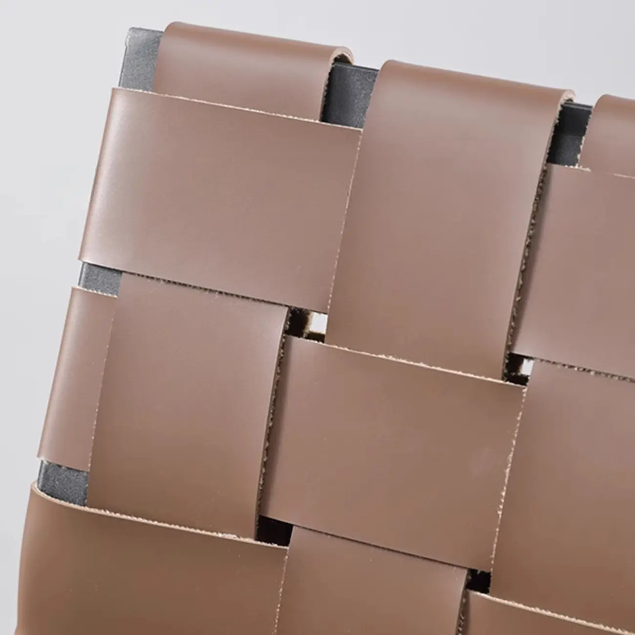 Modern Leather Seat Woven Textured Bar Stools with Back Image - 9 | homeyfad