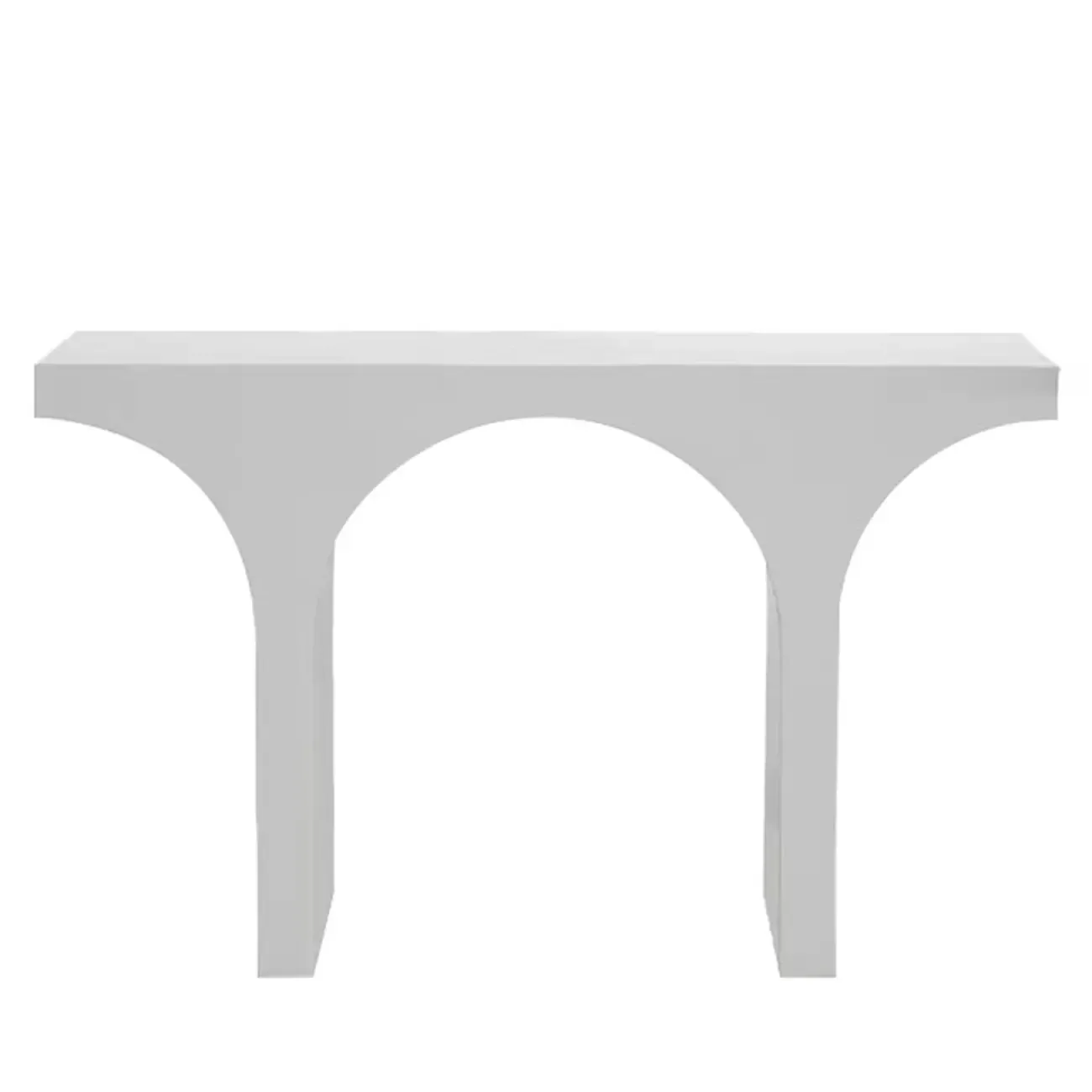 Entryway Rectangular Black Arch Base Console Table Image - 2