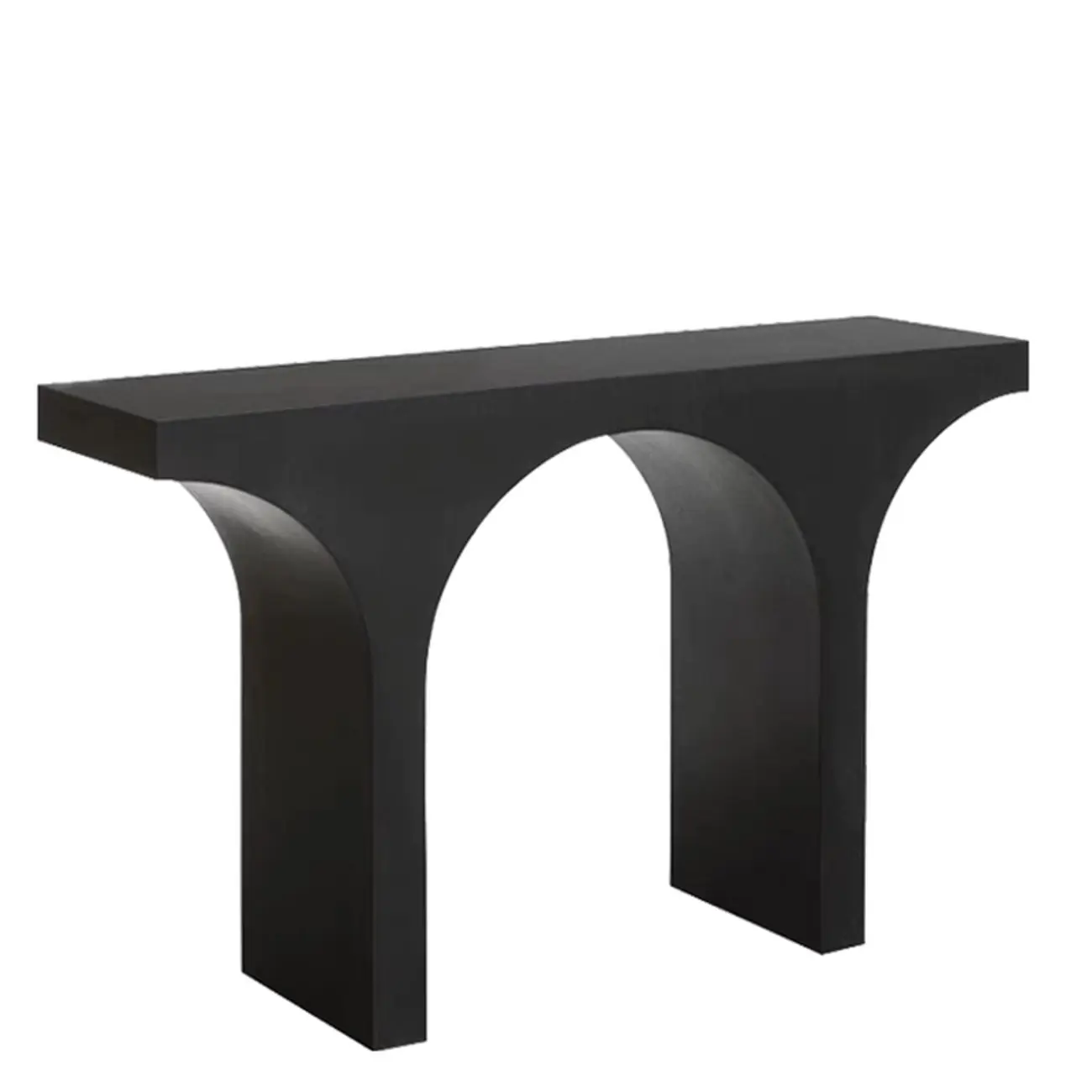 Entryway Rectangular Black Arch Base Console Table Image - 3 | homeyfad
