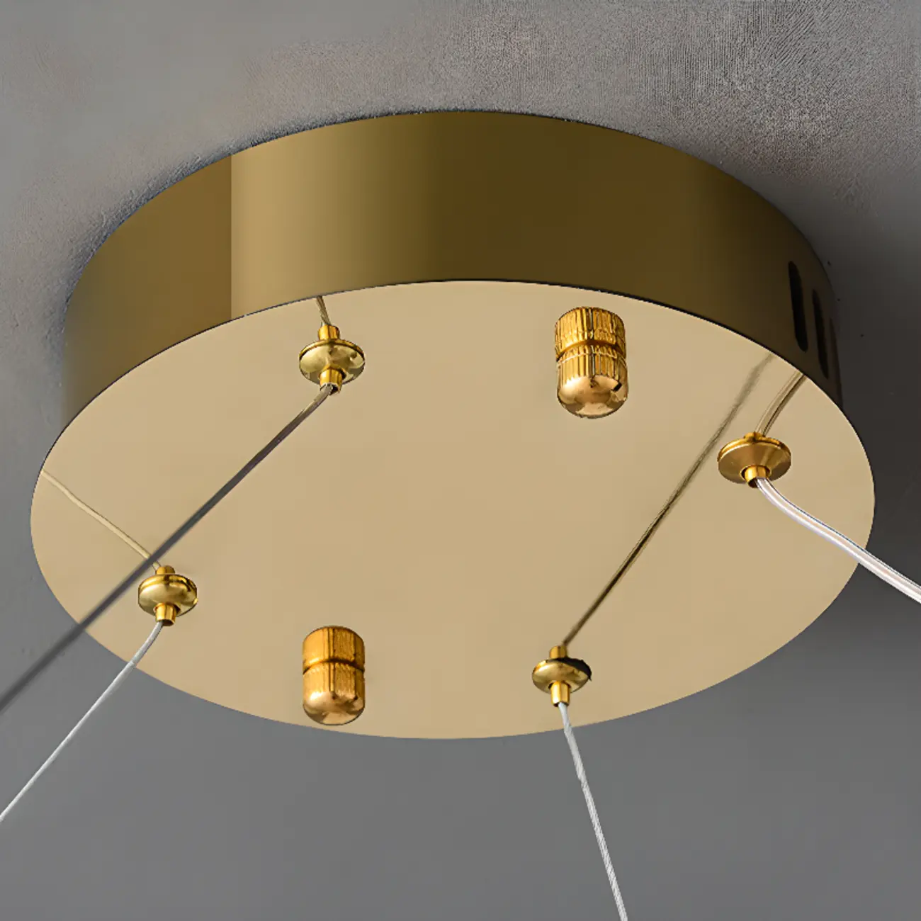 Dimmable Circle Gold Crystal Modern LED Chandeliers Image - 20 | homeyfad