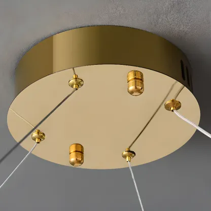 Dimmable Circle Gold Crystal Modern LED Chandeliers Image - 20