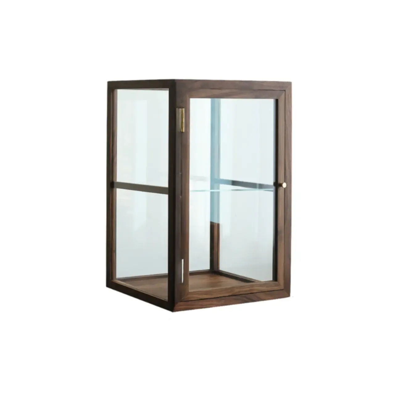 Tabletop Wooden Open Door Glass Small Display Cabinet  Image - 3