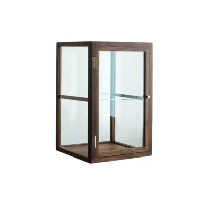 Tabletop Wooden Open Door Glass Small Display Cabinet  Image - 3