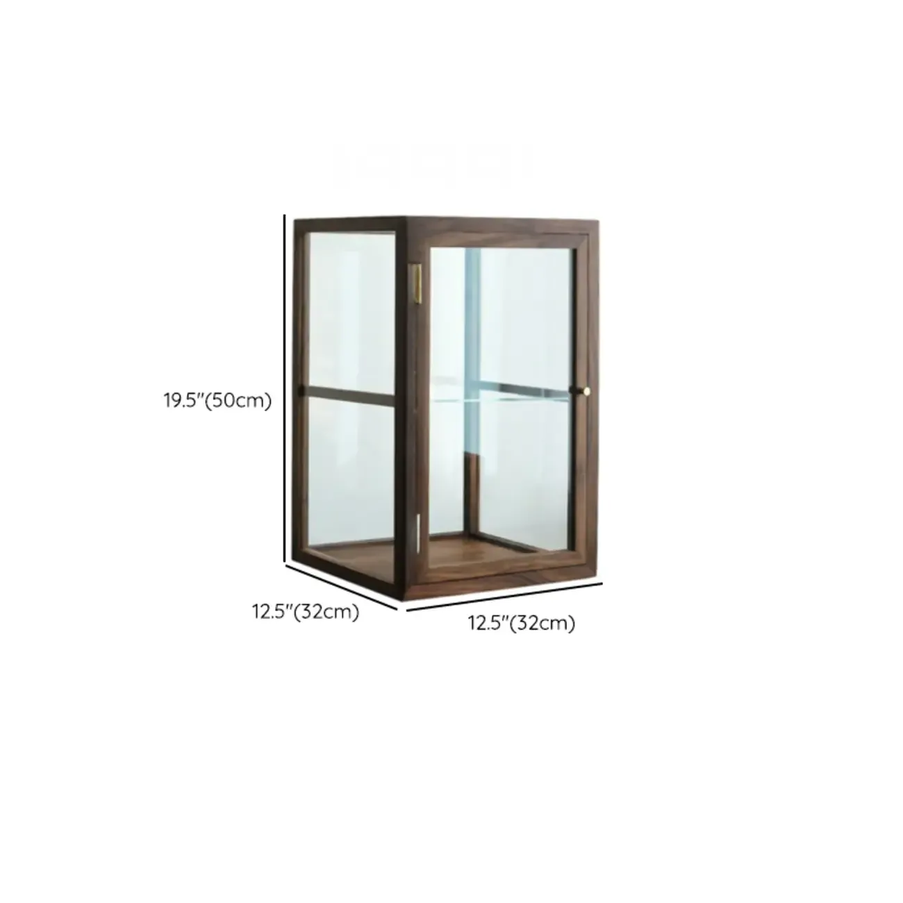 Tabletop Wooden Open Door Glass Small Display Cabinet  #size