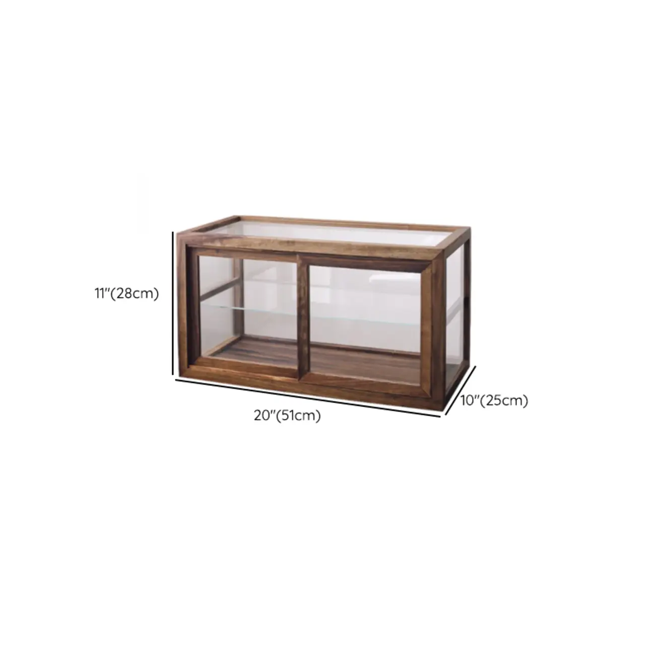 Tabletop Wooden Open Door Glass Small Display Cabinet  Image - 9 | homeyfad
