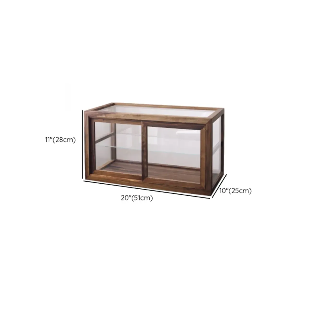 Tabletop Wooden Open Door Glass Small Display Cabinet  Image - 9