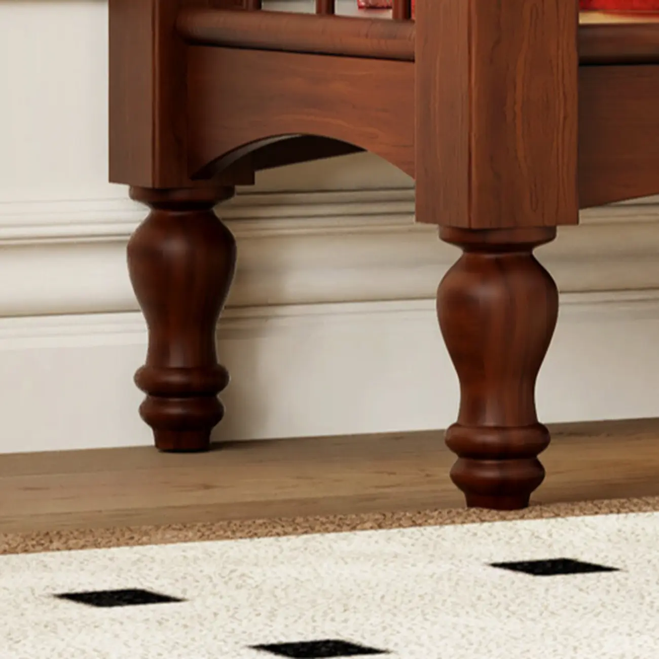 Traditional Brown Wooden Etagere Open 5-Shelf Bookcase Image - 8 | homeyfad