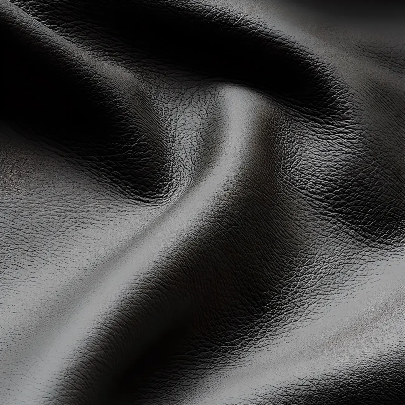 Solid Wood Leather-Top Black 2 Tiers Drawer Nightstand Image - 8