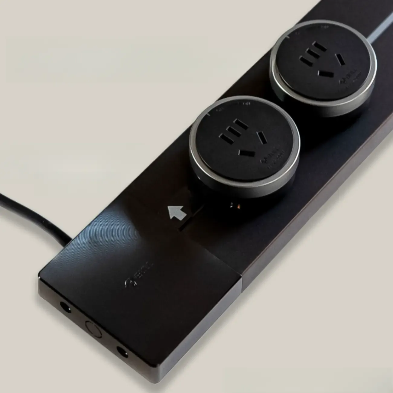 Trendy Wood Brown Slatted Doors Sideboard Pegboard Back Image - 6