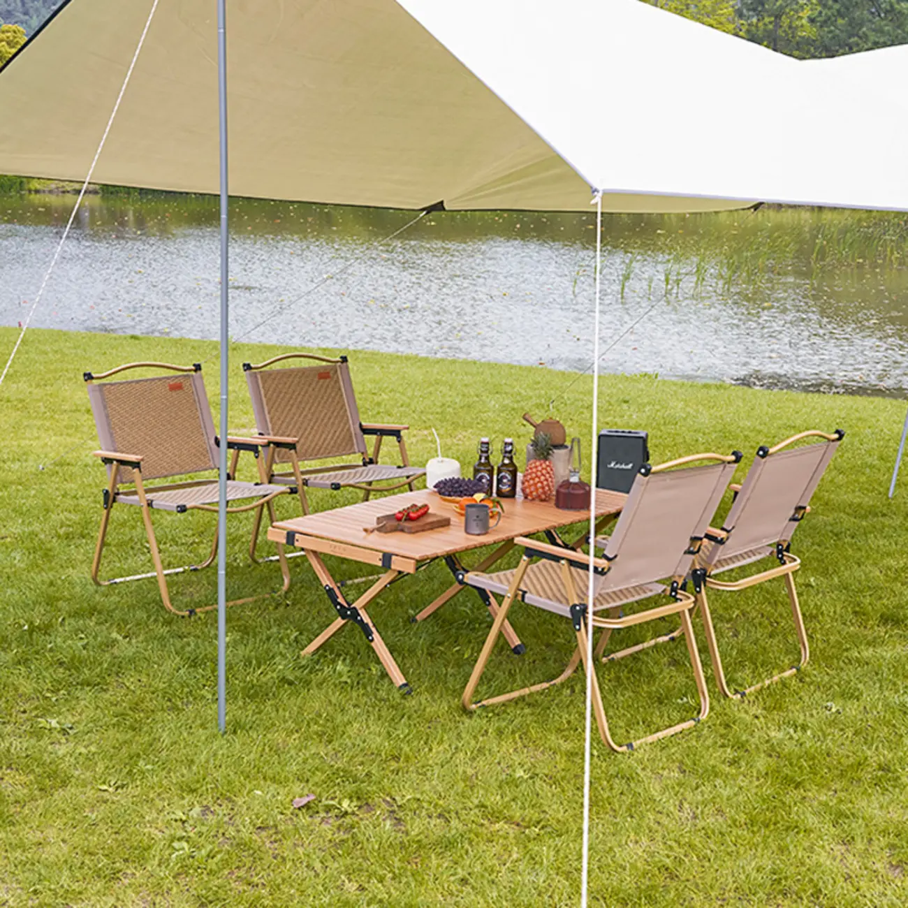 Trendy Foldable Steel Outdoor Dining Chairs Image - 2 | homeyfad