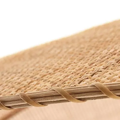 Oriental Rattan Beige Tiered Pendant Light Kitchen Island  Image - 6