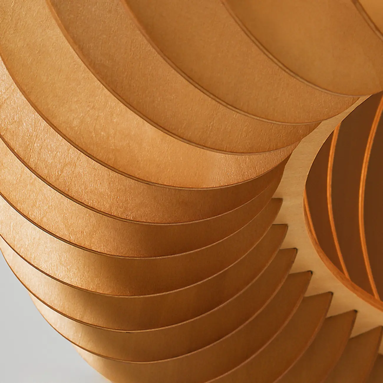 Swing Arm Walnut Solid Wood Pumpkin Pendant Light Fixture Image - 13 | homeyfad