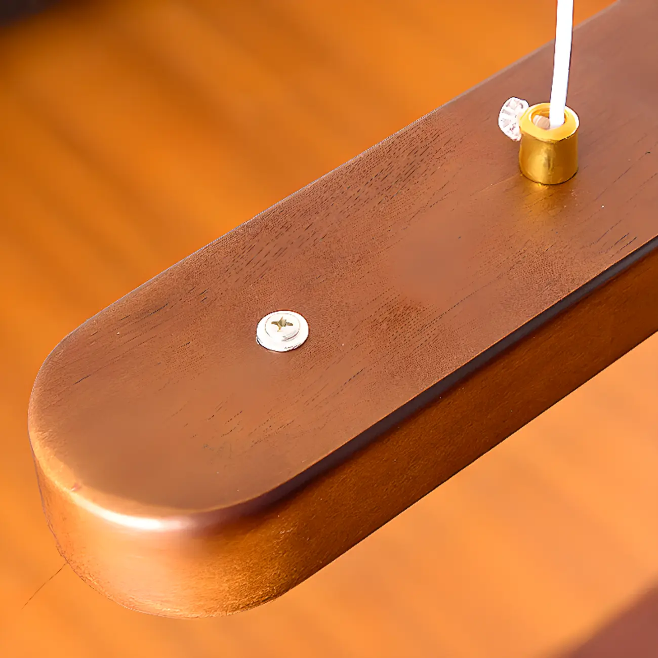 Modern Brown Linear Island Pendant Light with Thread Mount Image - 4 | homeyfad