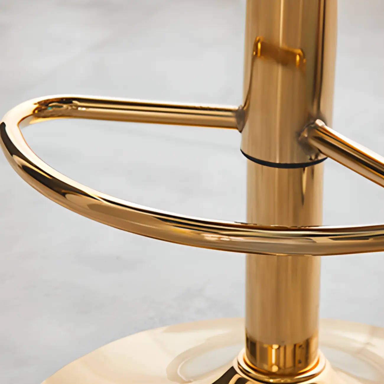 Leather Upholstered Backrest Adjustable Swivel Bar Stool Image - 8 | homeyfad