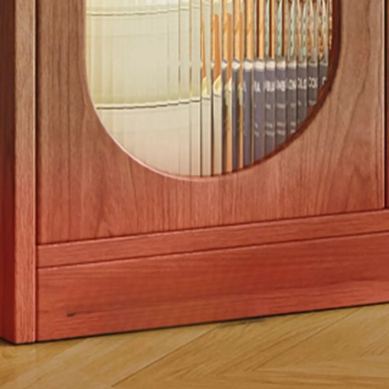 Oak Wood Open Storage Kitchen Sideboard with Cubbies Image - 14 | homeyfad