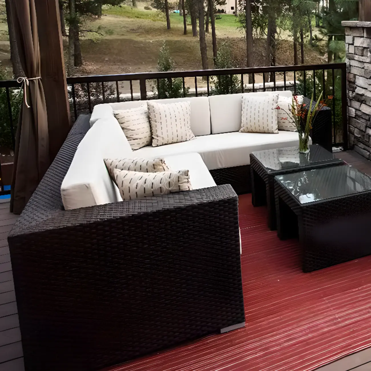 2 Piece Modular Outdoor Sectional Sofa Set in Waterproof Image - 2 | homeyfad