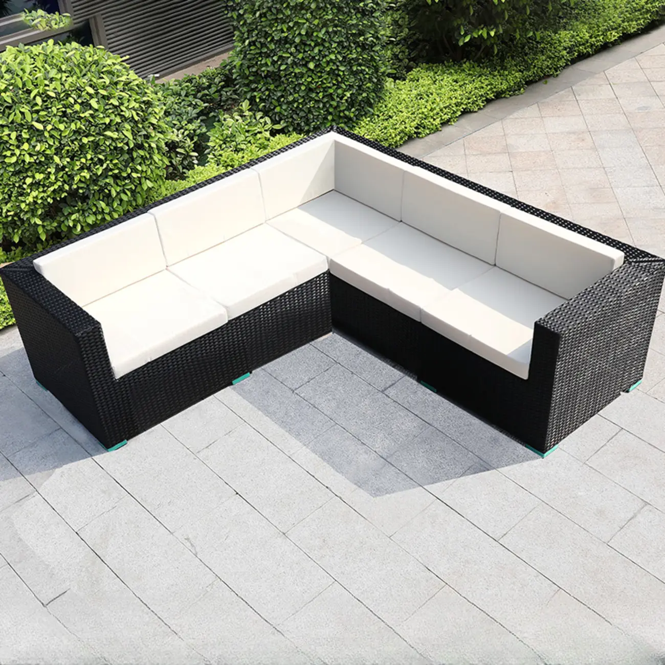 2 Piece Modular Outdoor Sectional Sofa Set in Waterproof Image - 1 | homeyfad