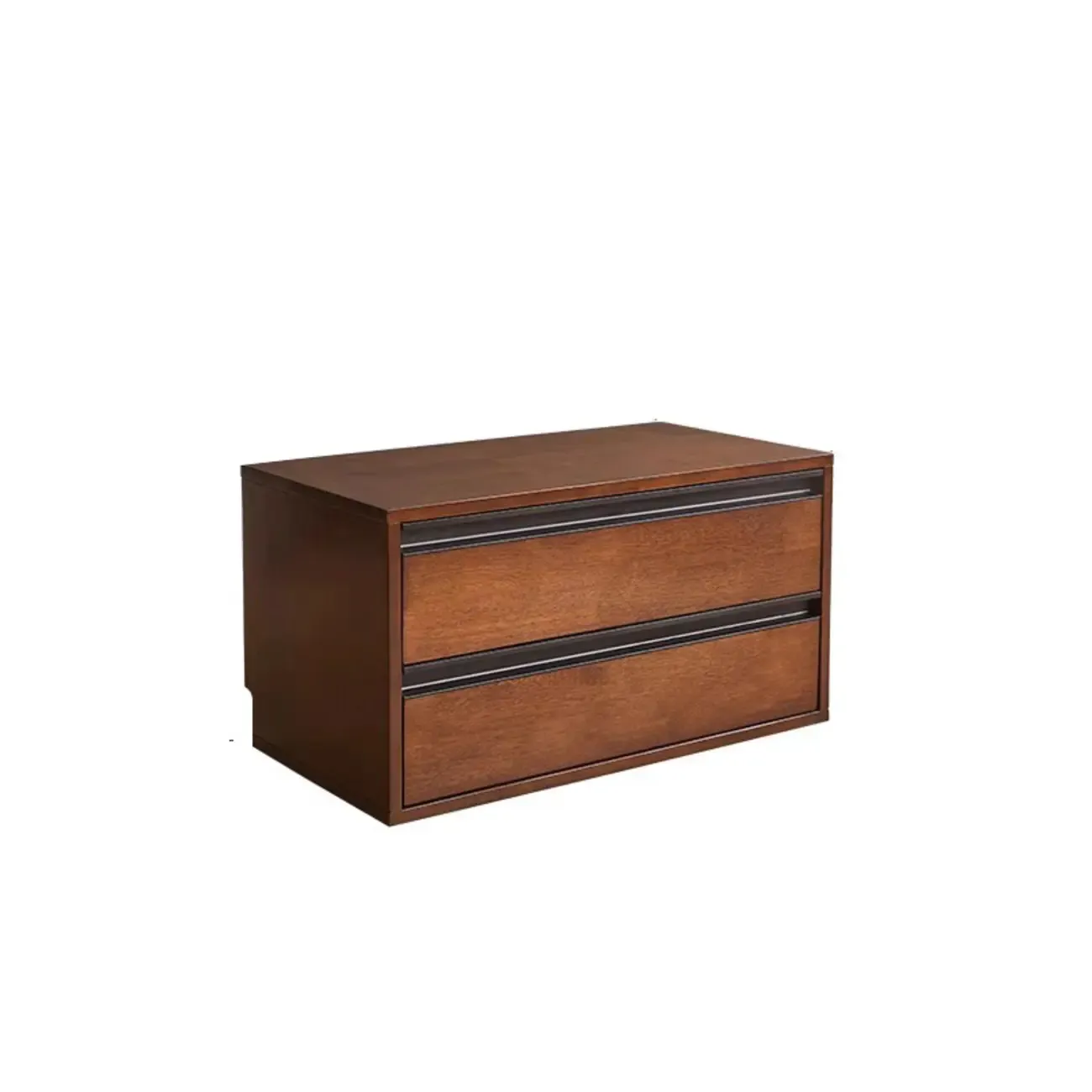 Contemporary Walnut Wood Cube Storage Bookcase Image - 4