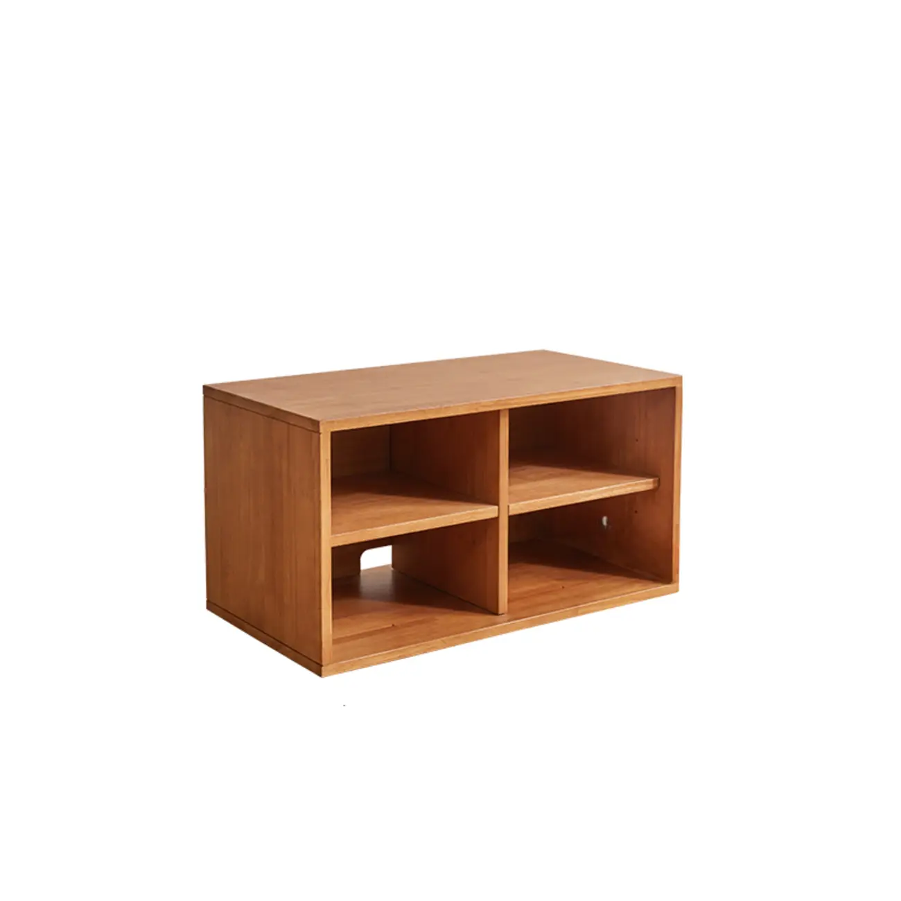 Contemporary Walnut Wood Cube Storage Bookcase Image - 8 | homeyfad