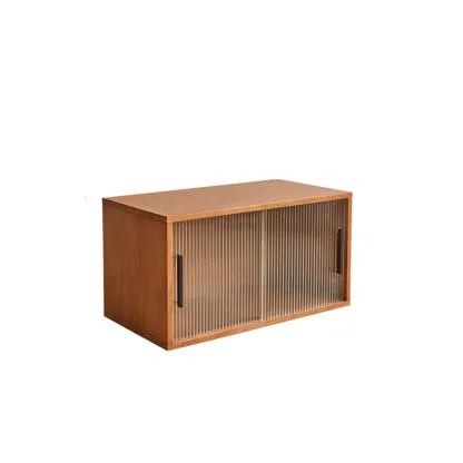 Contemporary Walnut Wood Cube Storage Bookcase Image - 11