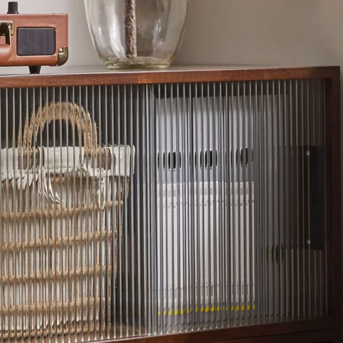 Contemporary Walnut Wood Cube Storage Bookcase Image - 14 | homeyfad