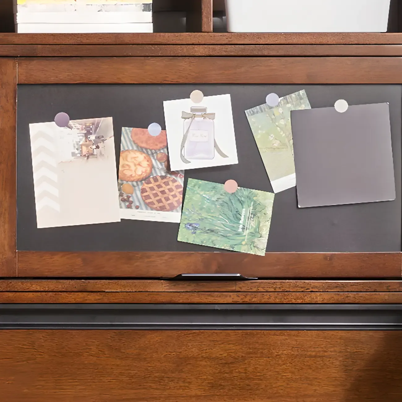 Contemporary Walnut Wood Cube Storage Bookcase Image - 15