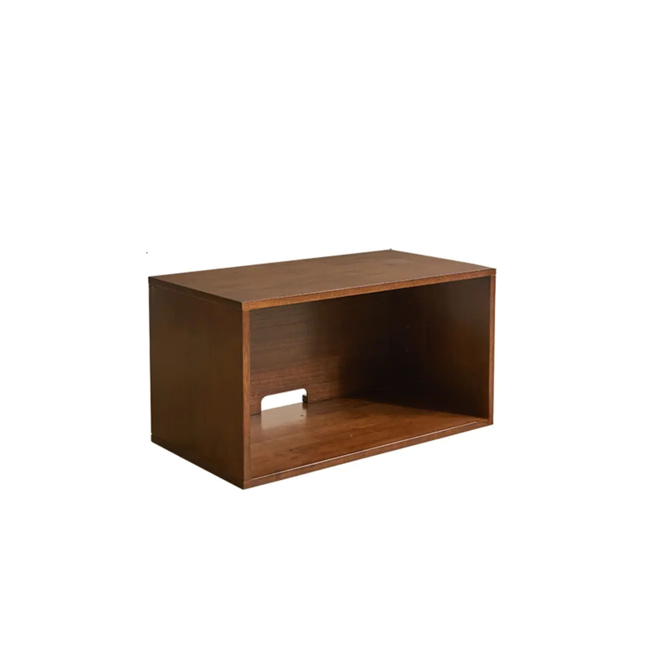 Contemporary Walnut Wood Cube Storage Bookcase Image - 16 | homeyfad