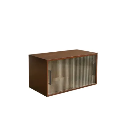 Contemporary Walnut Wood Cube Storage Bookcase Image - 20