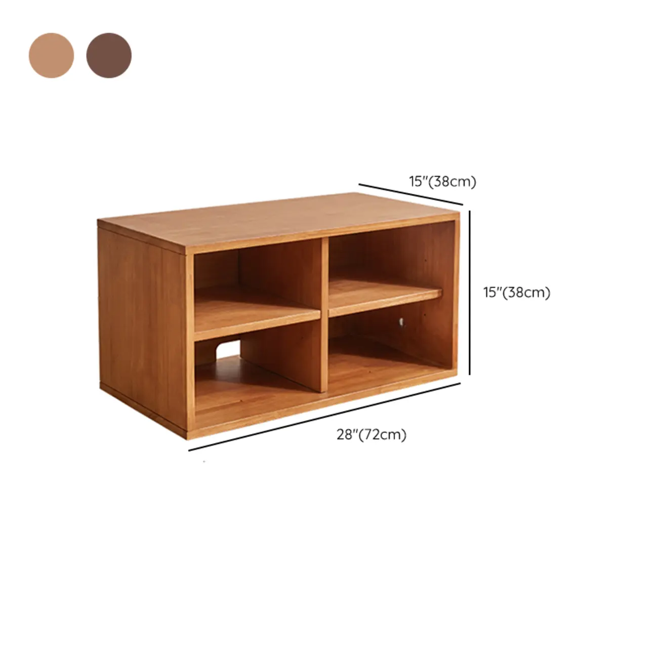 Contemporary Walnut Wood Cube Storage Bookcase Image - 31 | homeyfad