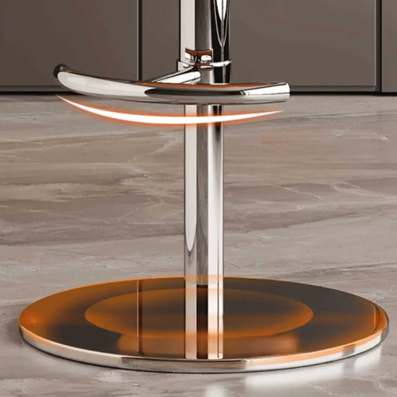 Low Back Adjustable Modern Leather Swivel Bar Stool Image - 22 | homeyfad