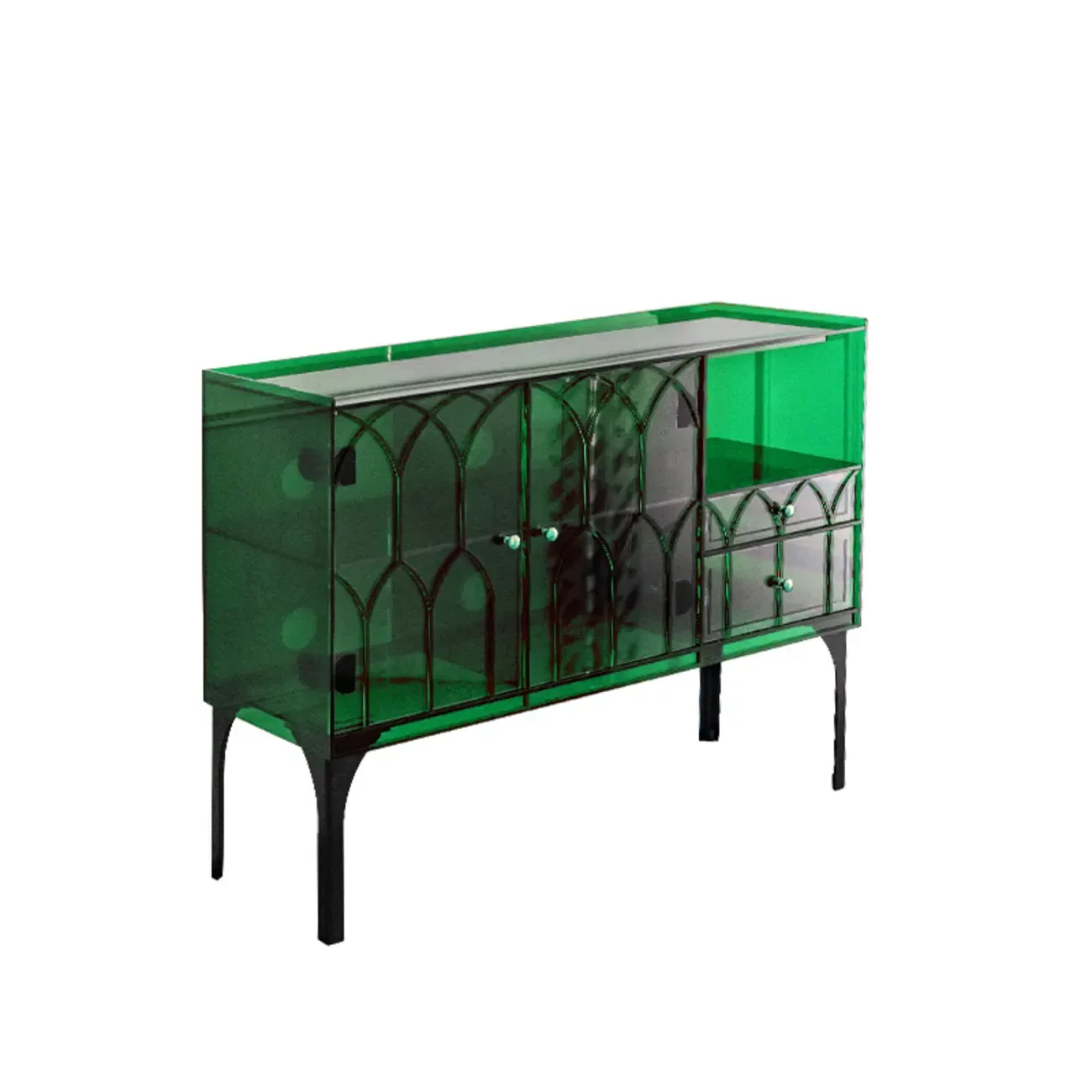 Minimalist Square Acrylic Display Cabinet with Doors Image - 19