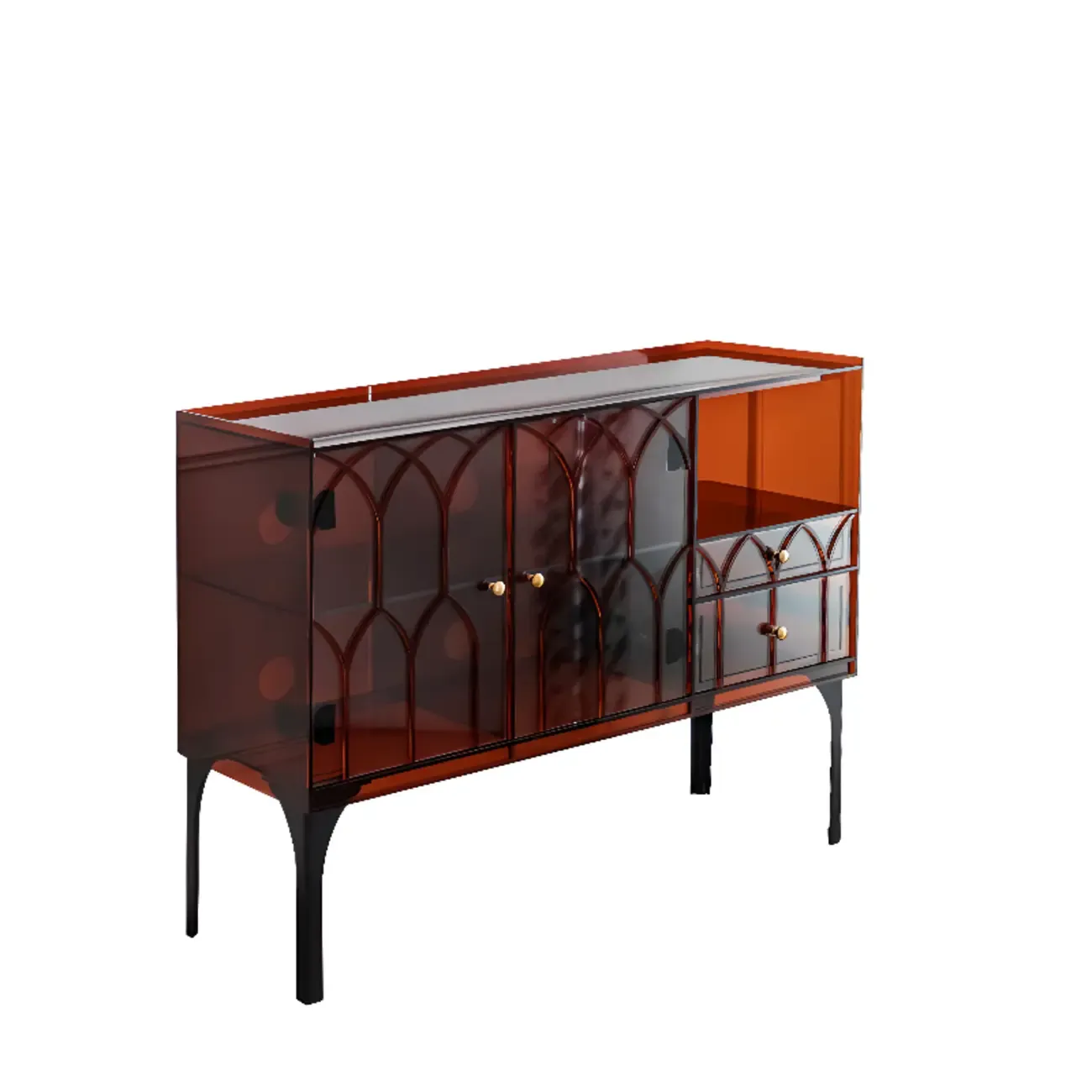 Minimalist Square Acrylic Display Cabinet with Doors Image - 20