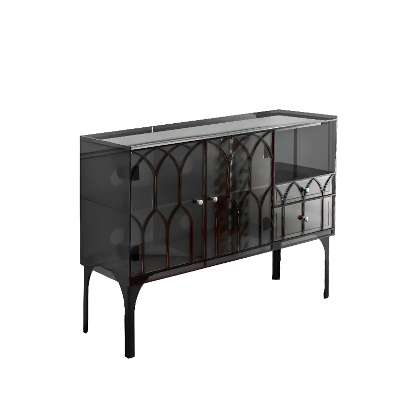 Minimalist Square Acrylic Display Cabinet with Doors Image - 21 | homeyfad