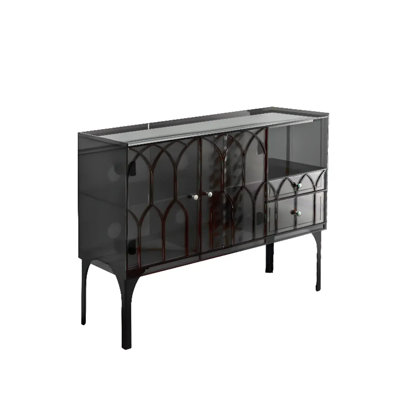 Minimalist Square Acrylic Display Cabinet with Doors Image - 21