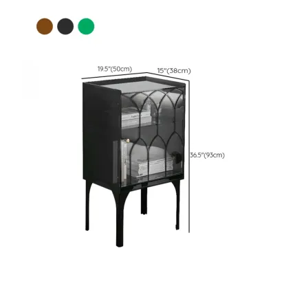 Minimalist Square Acrylic Display Cabinet with Doors #size