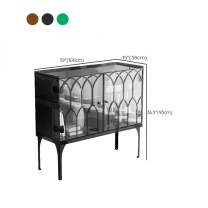 Minimalist Square Acrylic Display Cabinet with Doors Image - 24