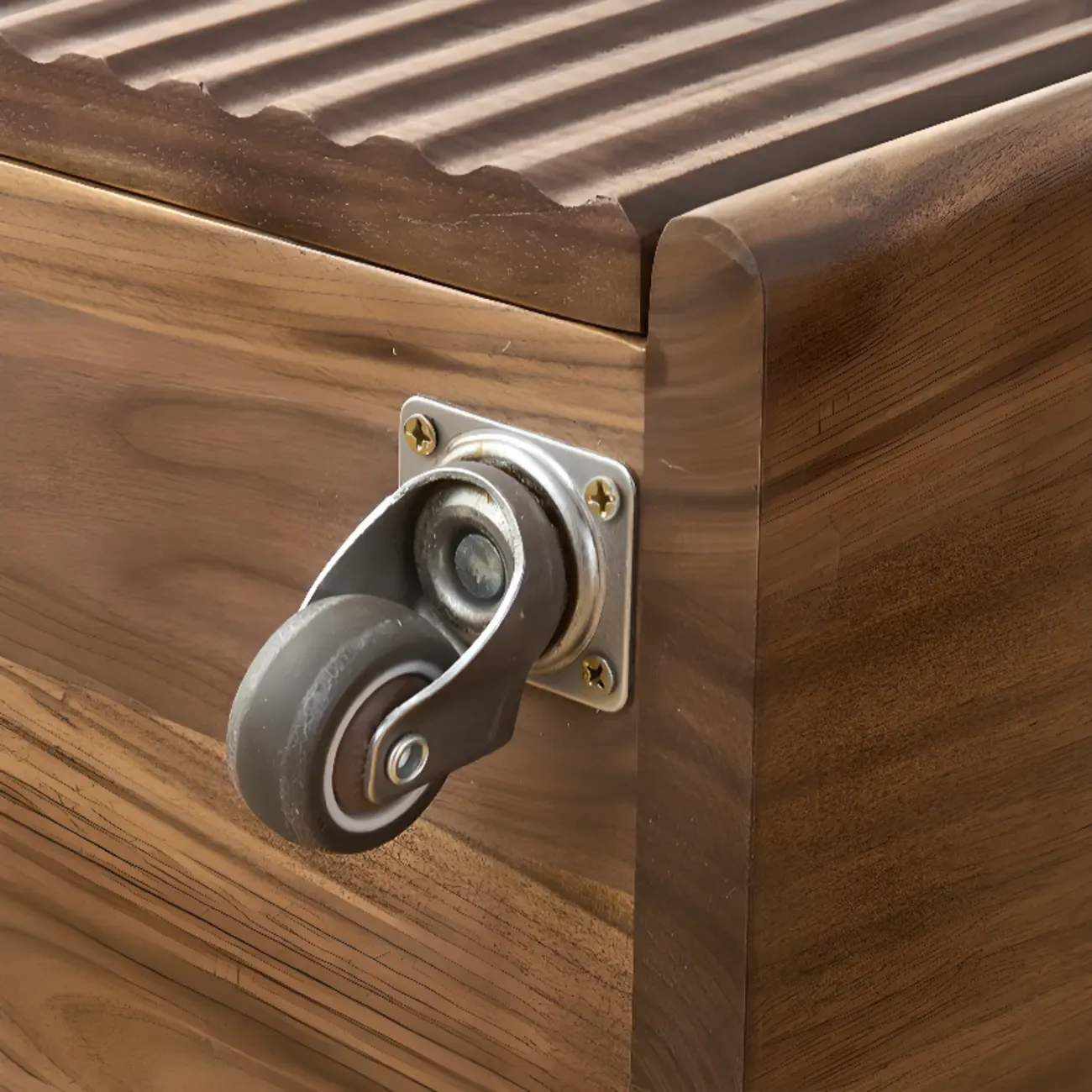 Brown Modern 3-drawer Solid Wood Bedside Nightstand Image - 11