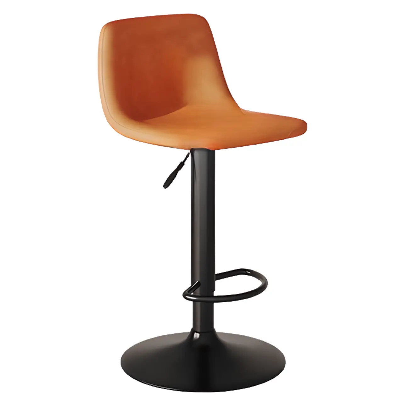 Modern Leather Swivel Bar Stool Adjustable Height Image - 18 | homeyfad