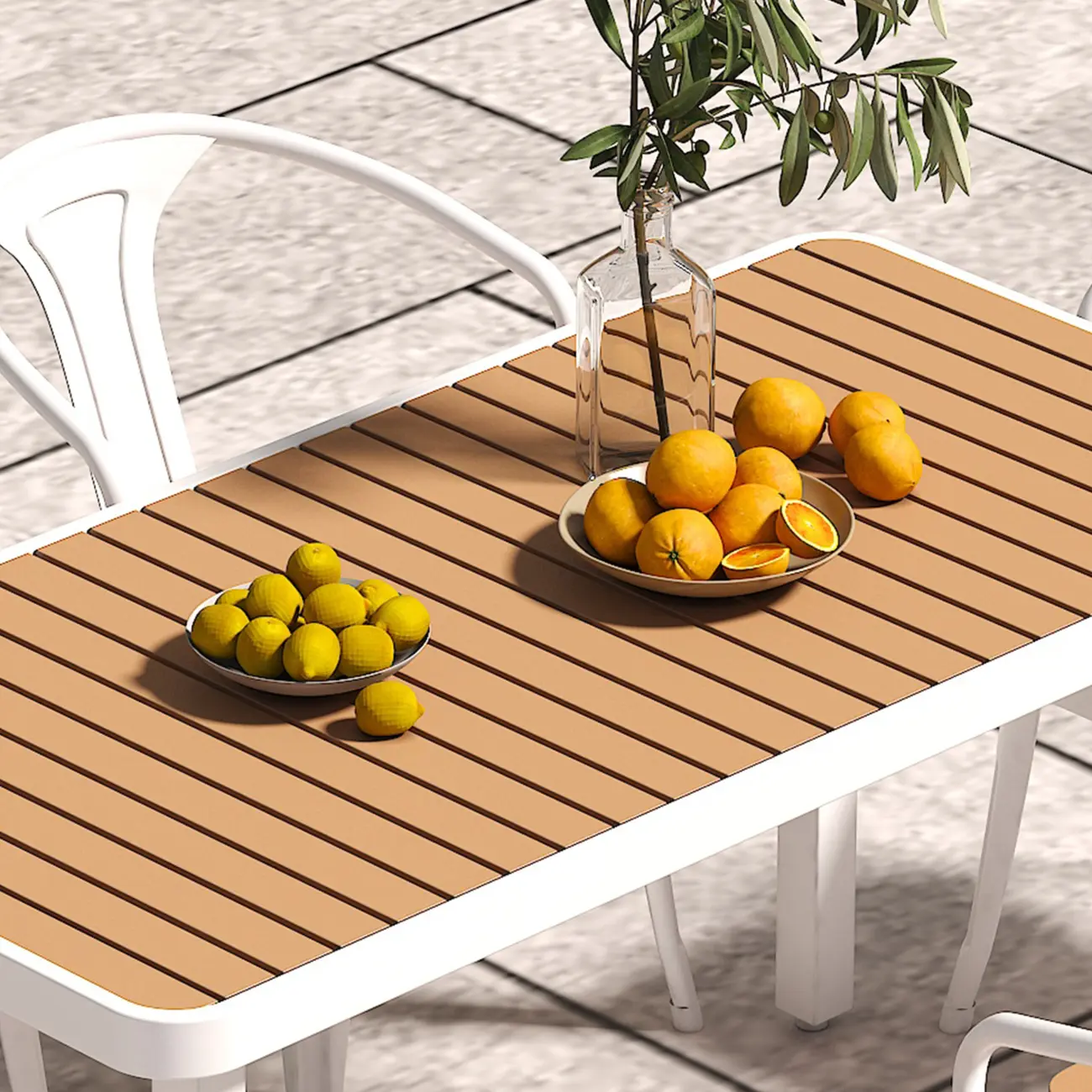 4/6 Seat Metal Frame Outdoor Dining Set Image - 8 | homeyfad