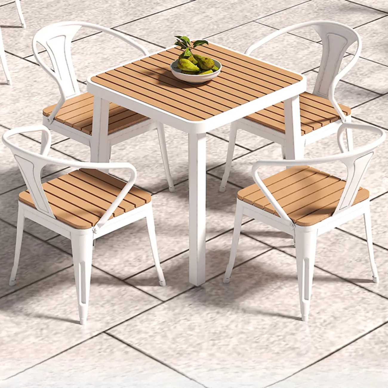 4/6 Seat Metal Frame Outdoor Dining Set Image - 17 | homeyfad